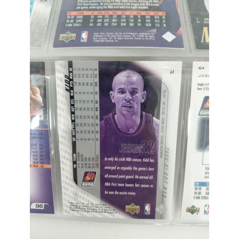 Lot of 6 Jason Kidd Phoenix Suns NBA VTG‎ 2000 - 2001